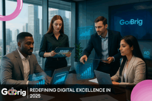 "GoBrig creative and strategy team working on a high-impact digital campaign in 2025 – representing innovation and digital excellence"